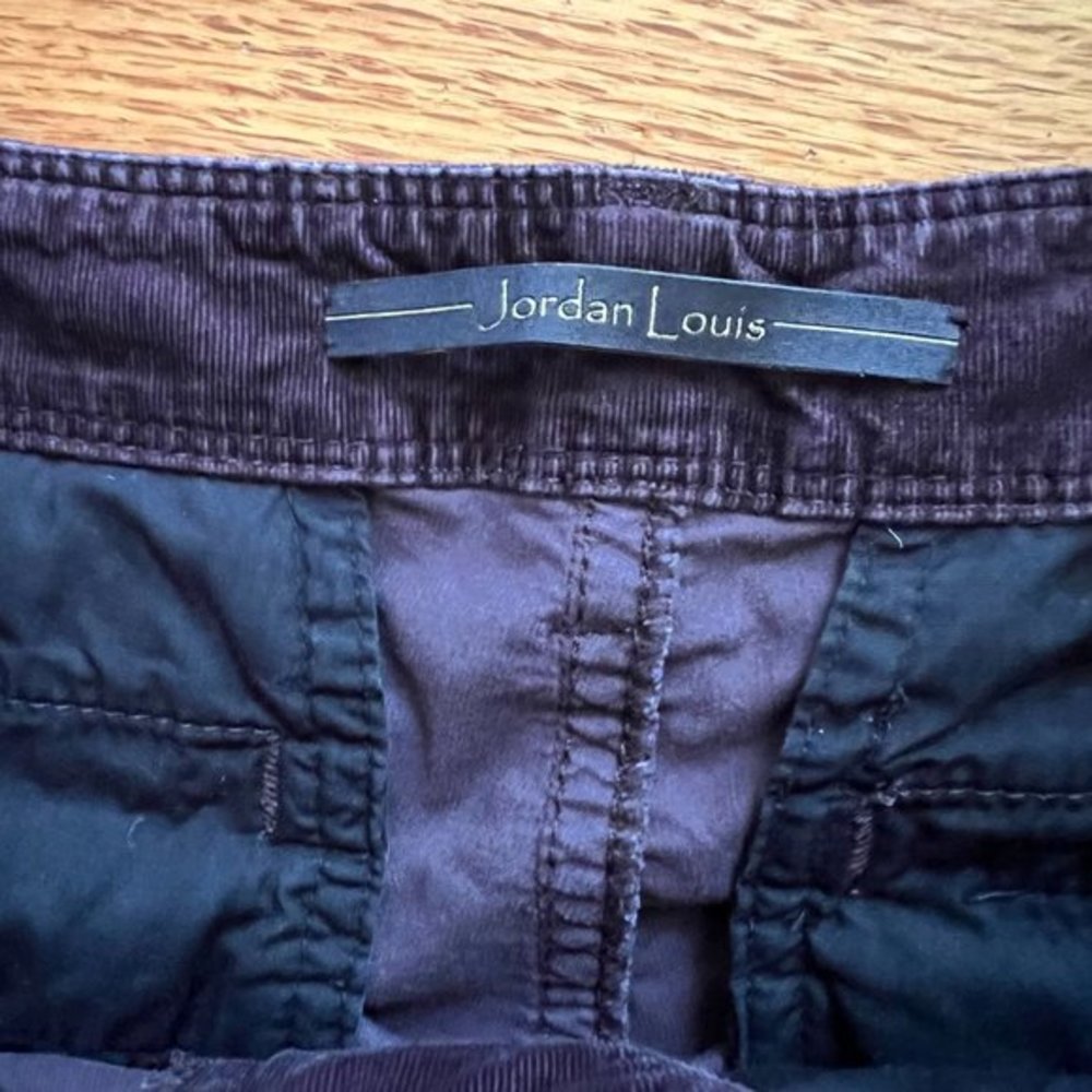 Jordan Louis Corduroy Utility Pants Women 28 burgundy purple Cargo - Picture 6 of 8